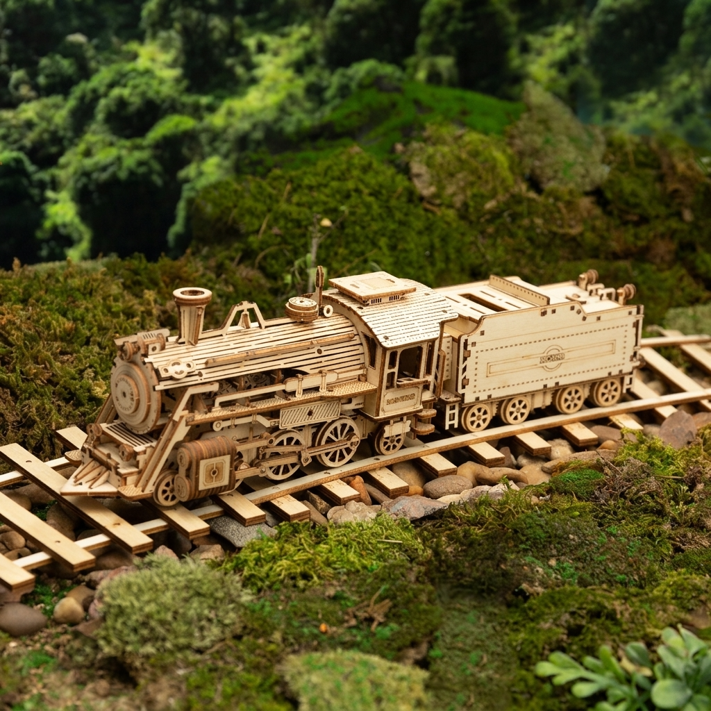 Maquette bois locomotive