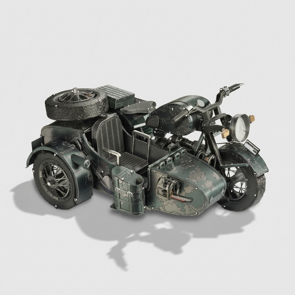 Maquette moto militaire
