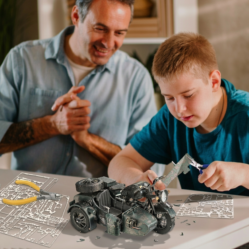 Maquette moto militaire