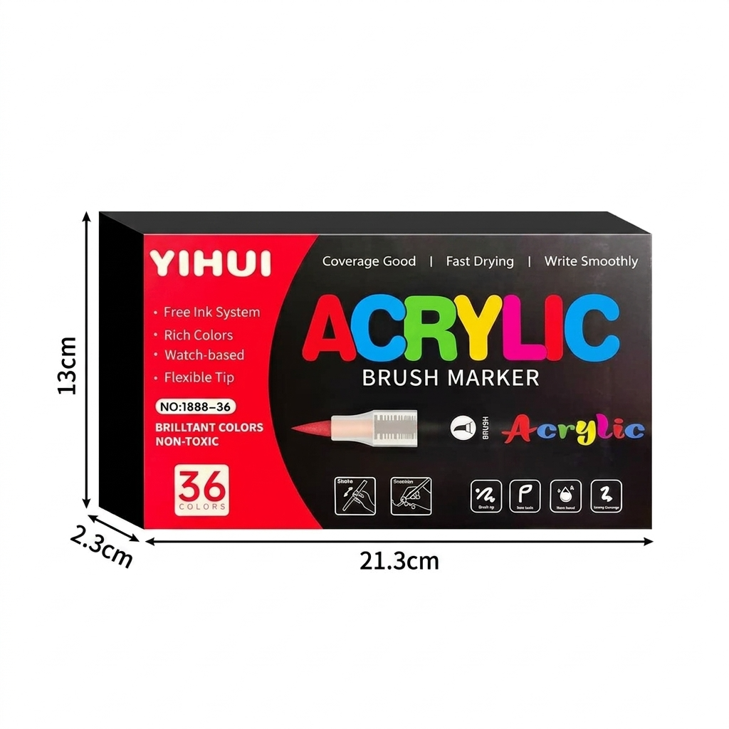 Feutres acryliques 36 couleurs