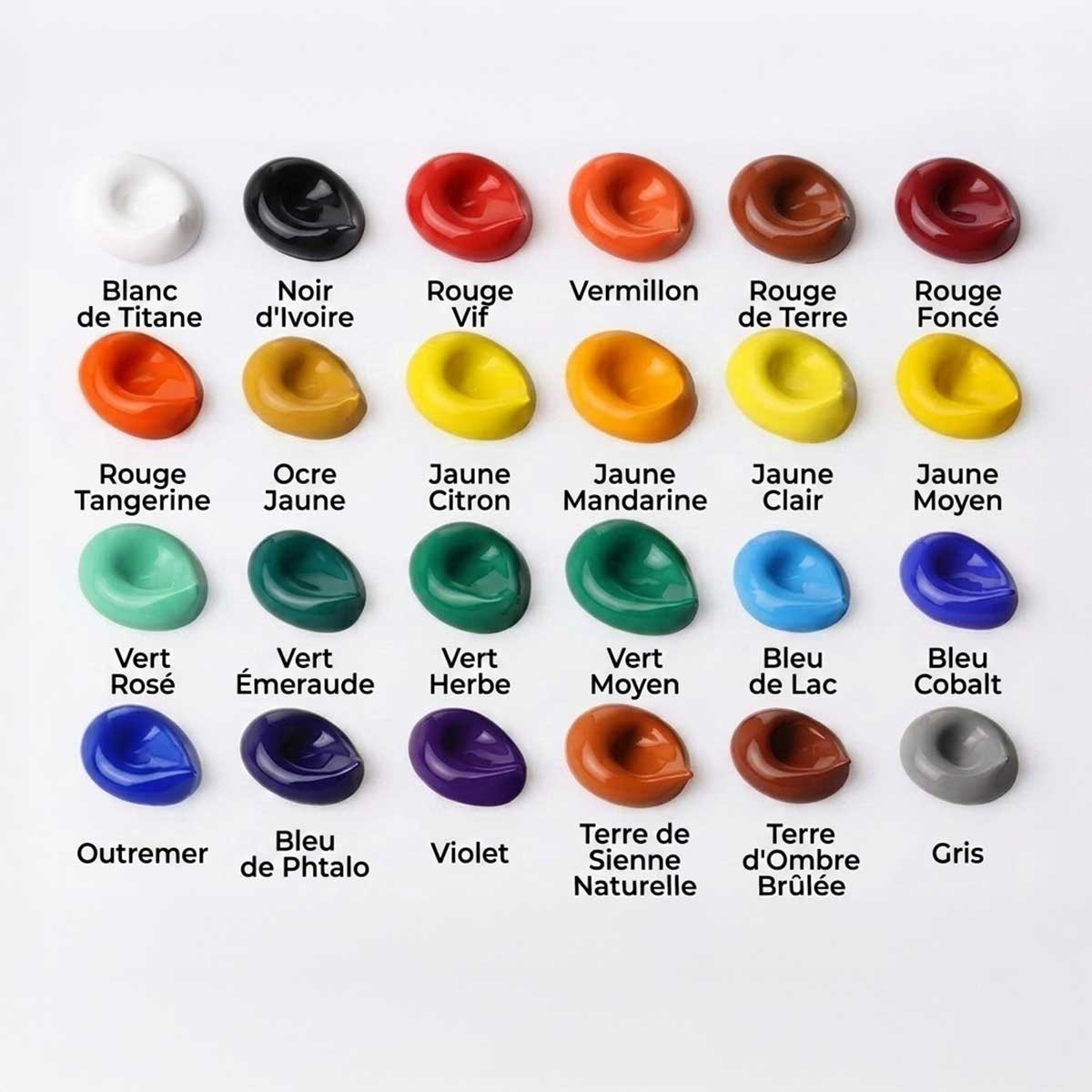 Coffret peinture acrylique 24 couleurs 12ml