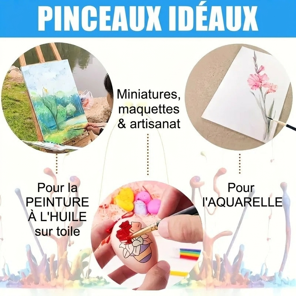 Pinceaux peinture acrylique