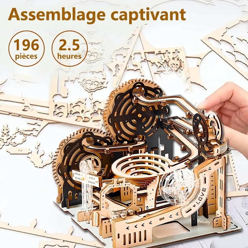 Circuit à billes en bois