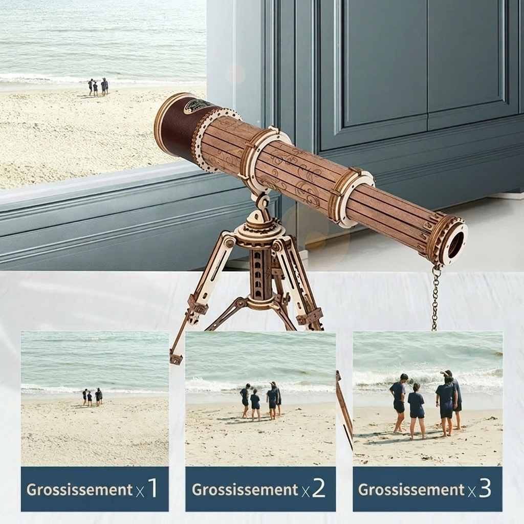 Téléscope en bois