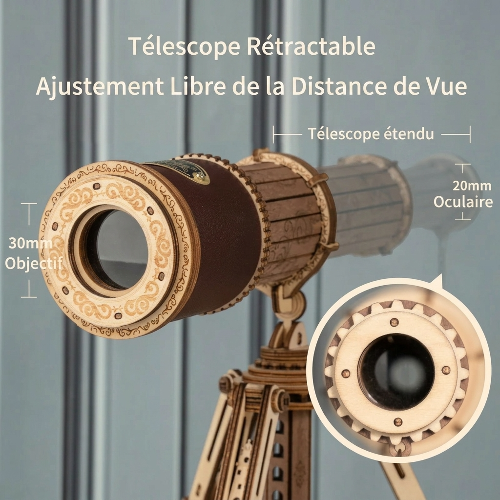Téléscope en bois