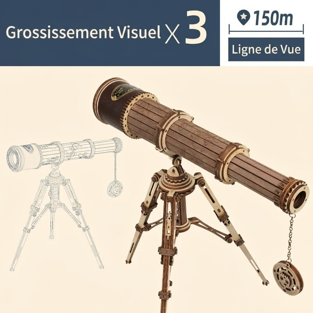 Téléscope en bois