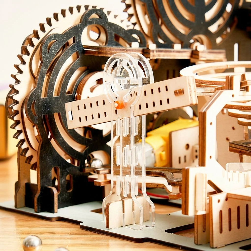Circuit à billes en bois