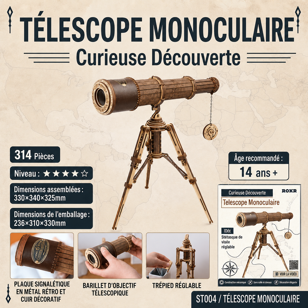 Téléscope en bois