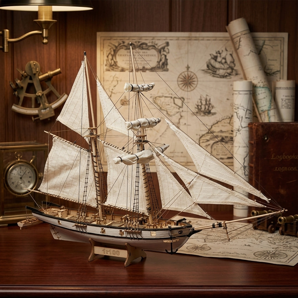 Maquette voilier bois