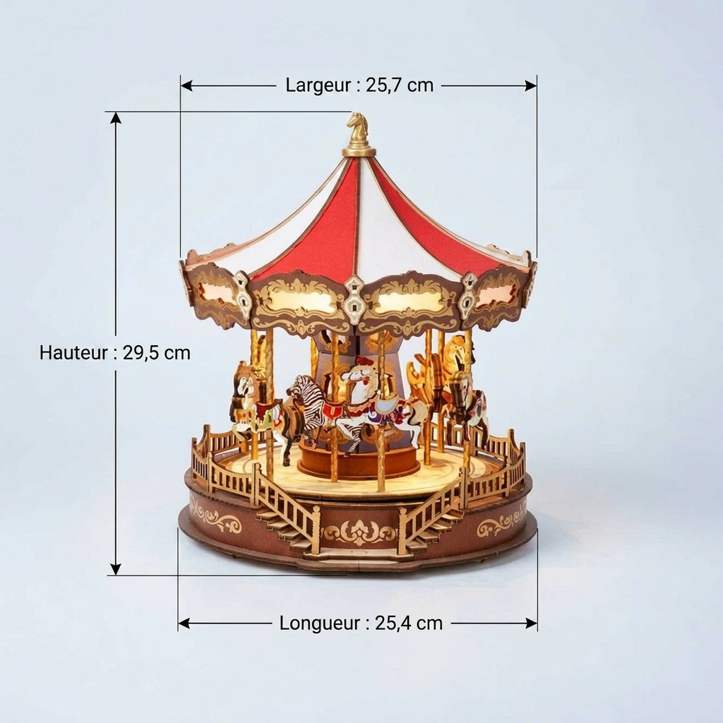 Carrousel en bois maquette