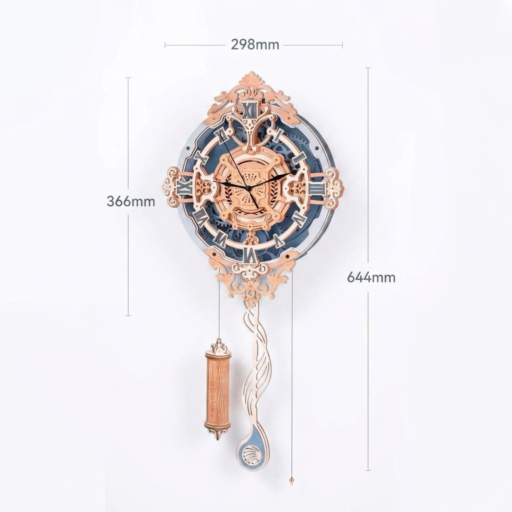 Maquette bois horloge