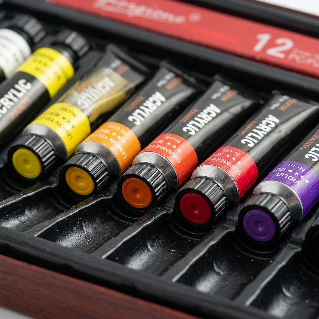 Coffret peinture acrylique 12 couleurs 12ml