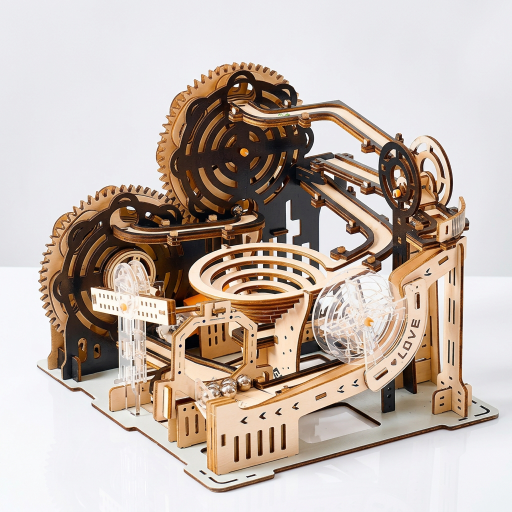 Circuit à billes en bois