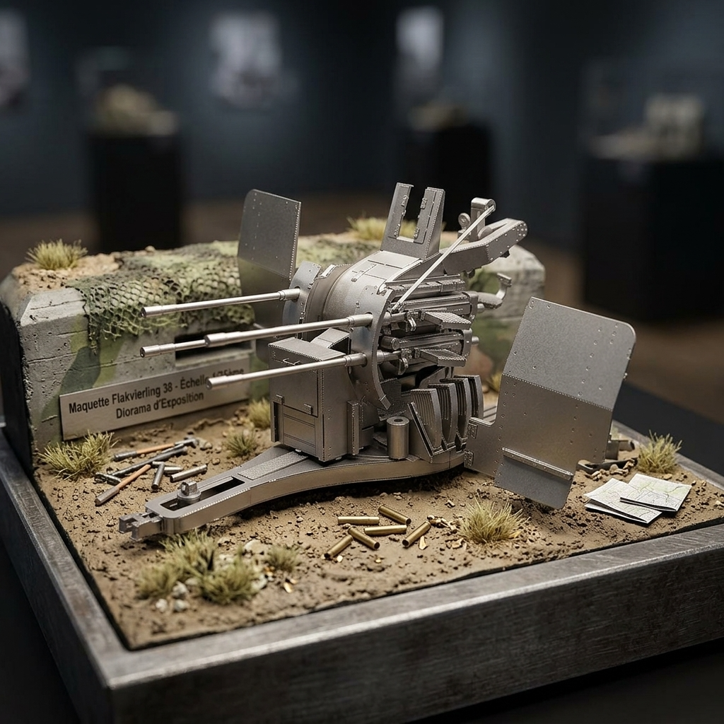Maquette canon antiaérien Flakvierling 38