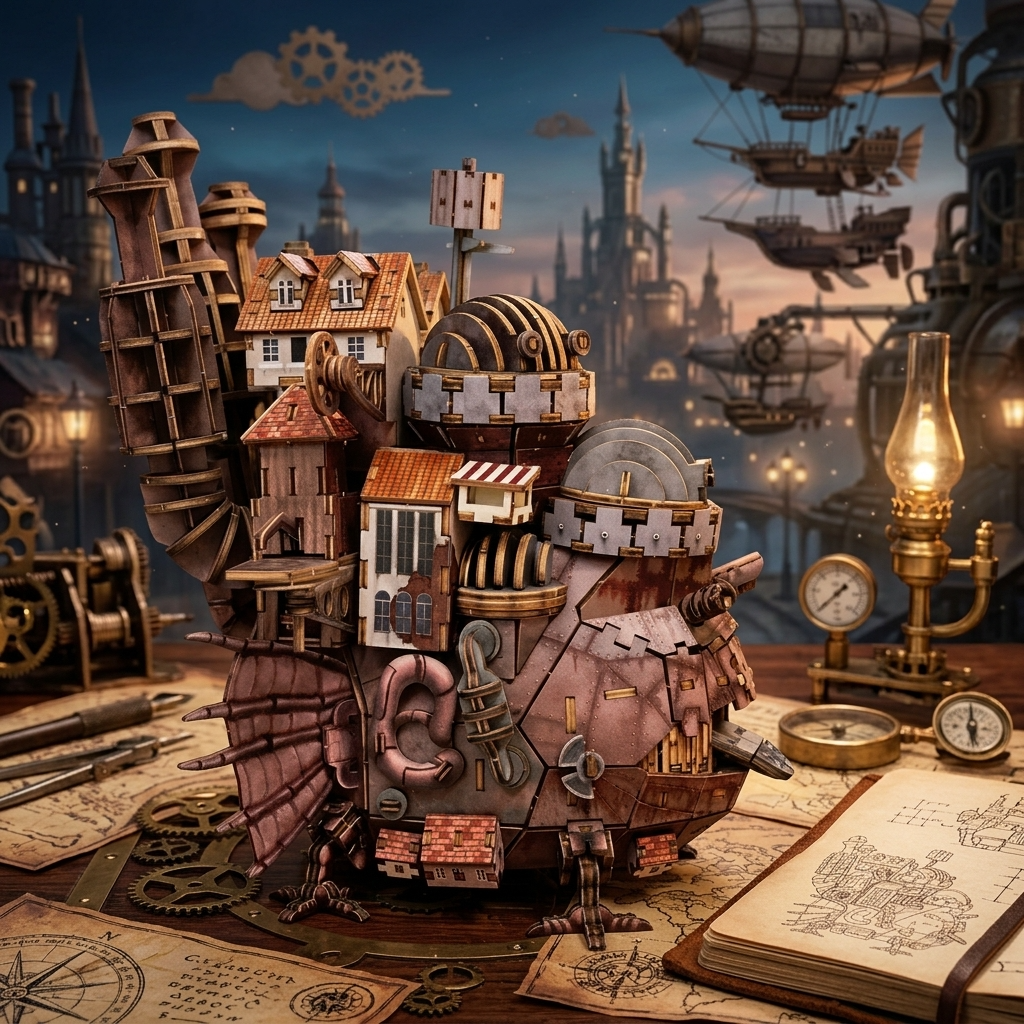 Maquette Château Steampunk